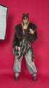 "CHILLY" LD04 artificial fur coat - choco
